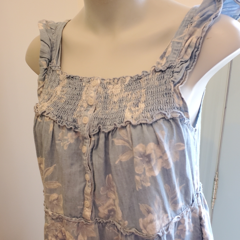 Old Navy Floral Frilled Cottagecore Nightgown Styled Maxi Sun Dress - Picture 7 of 10